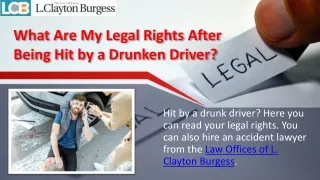 What Are My Legal Rights After Being Hit by a Drunken Driver