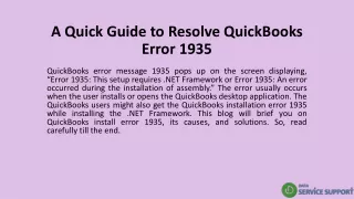 a quick guide to resolve quickbooks error 1935
