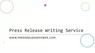 Press Release Writing Service