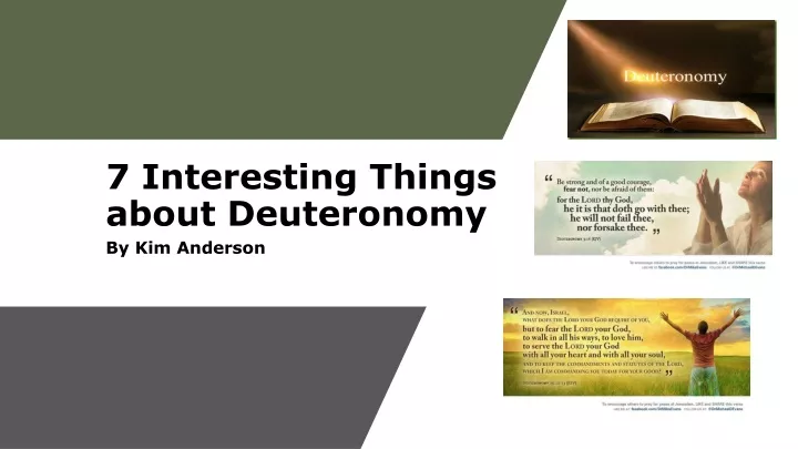 7 interesting things about deuteronomy