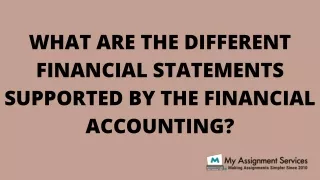 what are the different financial statements