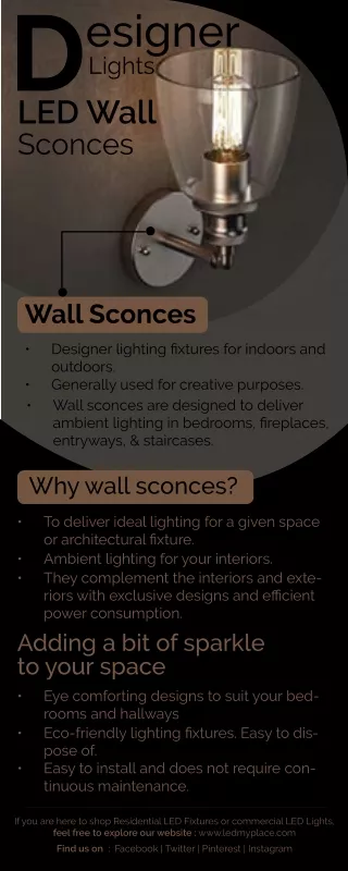 d led wall sconces