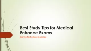 Best Study Tips for Medical Entrance Exams