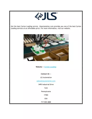 get the best carton loading service jlsautomation