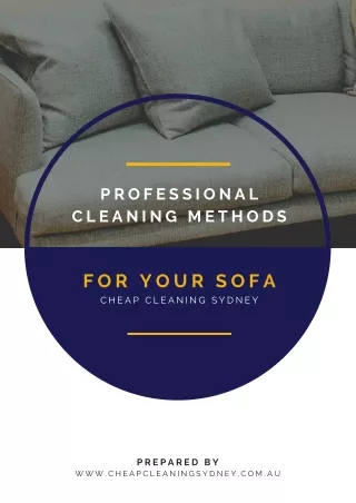 Effective Sofa Cleaning Methods That Professionals Use