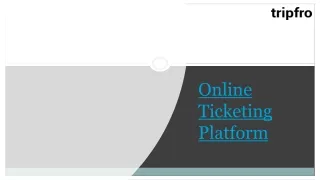 Online Ticketing Platform