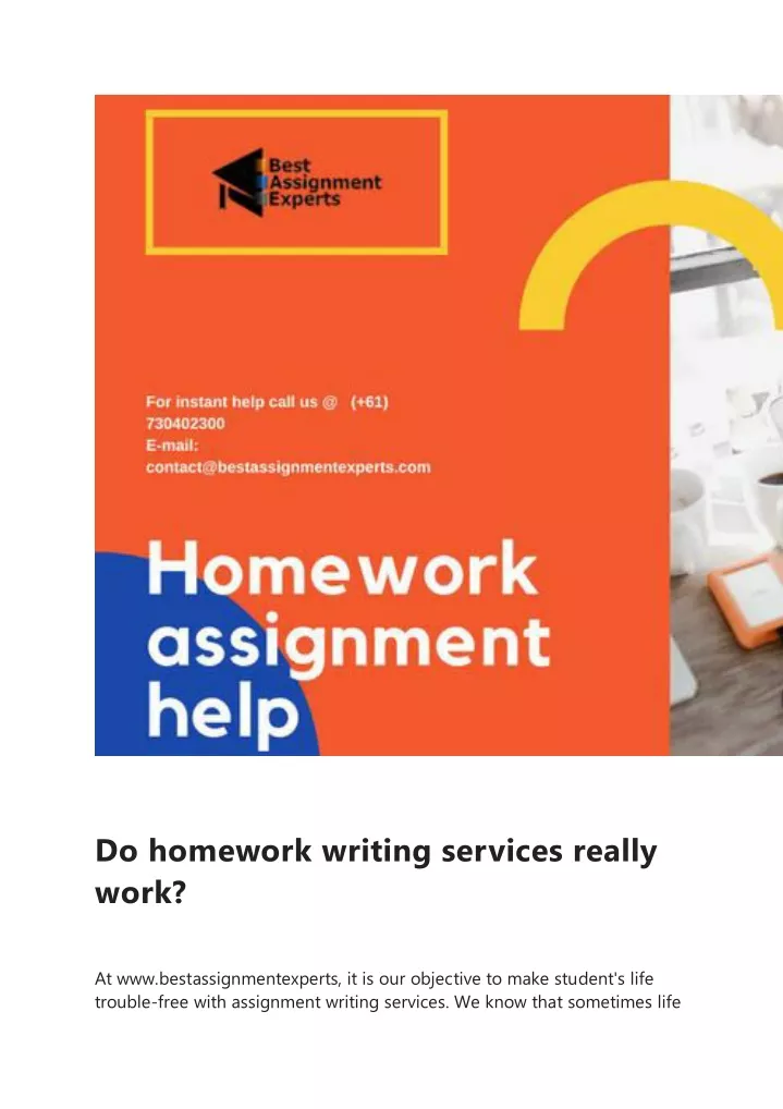 do homework writing services really work