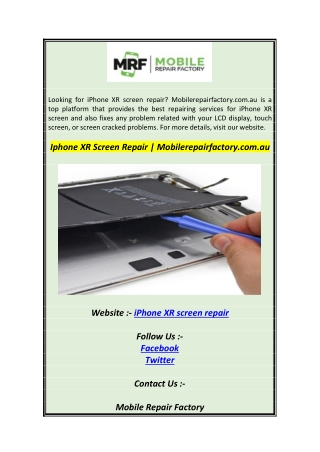 looking for iphone xr screen repair