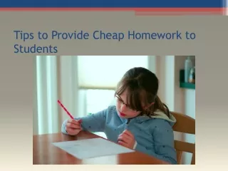 tips to provide cheap homework to students