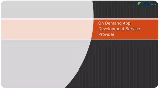 on demand app development service provider