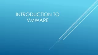 introduction to vmware