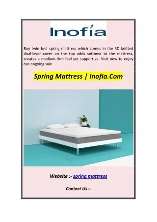buy twin bed spring mattress which comes