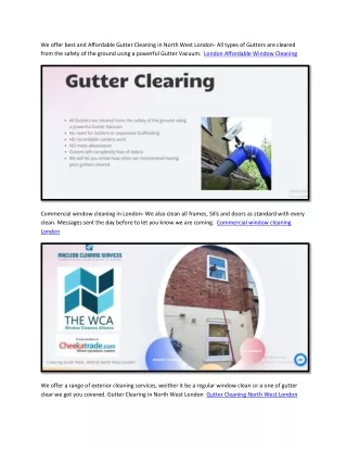 we offer best and affordable gutter cleaning