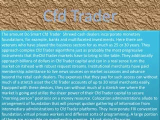 cfd trader