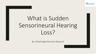 what is sudden sensorineural hearing loss