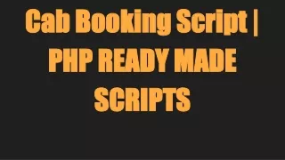 cab booking script php ready made scripts