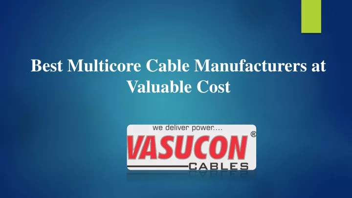 best multicore cable manufacturers at valuable