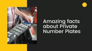 Amazing Facts to Know About Private Number Plates