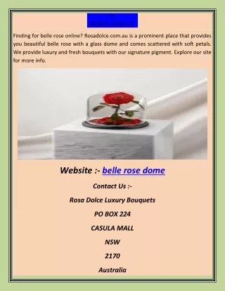 belle rose dome abhi