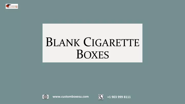 blank cigarette boxes