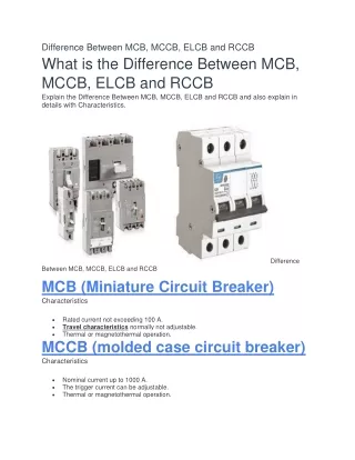 What is the Difference Between MCB-converted