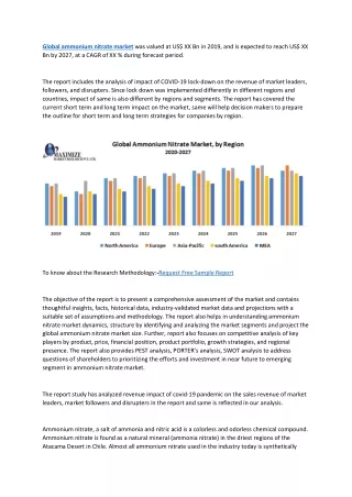 global ammonium nitrate market was valued