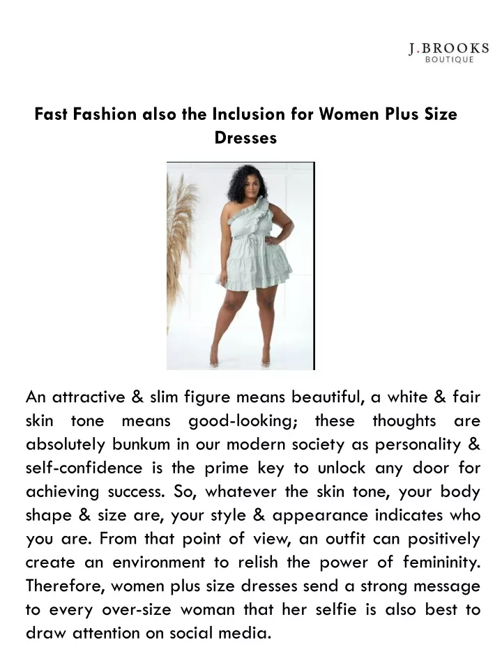 fast fashion also the inclusion for women plus