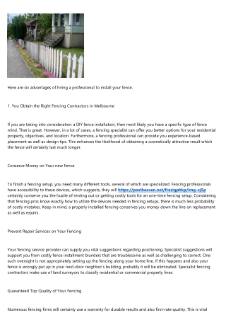 Fencing Installation In Melbourne