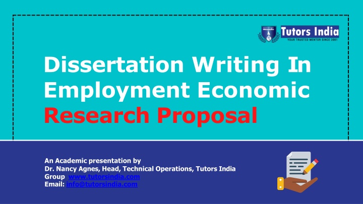 dissertation writing in employment economic research proposal