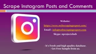 scrape instagram posts and comments
