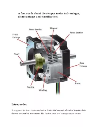 A few words about the stepper motor-converted