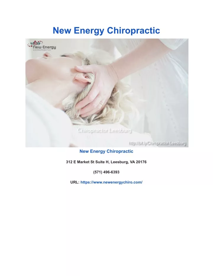 new energy chiropractic