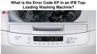 What is the Error Code EP in an IFB Top