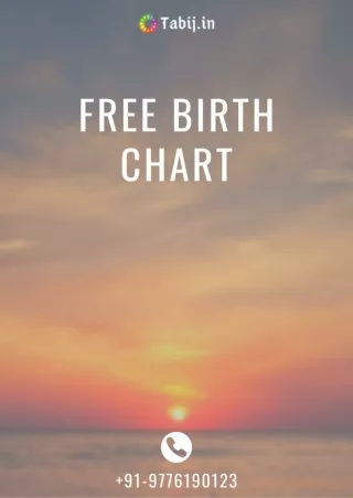 Free birth chart analysis with Vedic birth chart