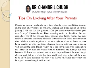 tips on looking after your parents