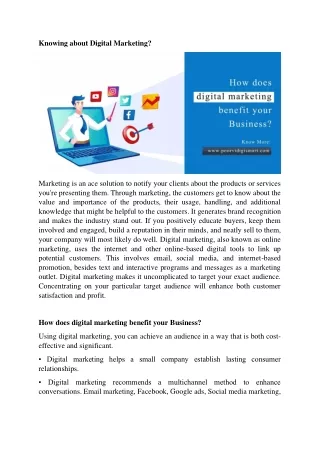 How does digital marketing benefit your Business