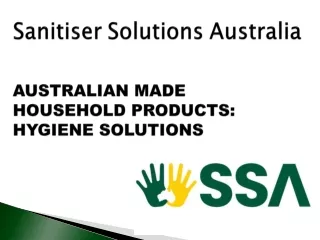 Australian Made Household Products Hygiene Solutions