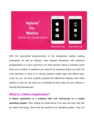 Native Apps vs Hybrid Apps _ Choose The Right One For Your Android_ iPhone App