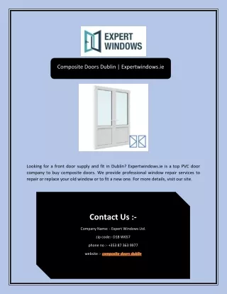 Composite Doors Dublin | Expertwindows.ie