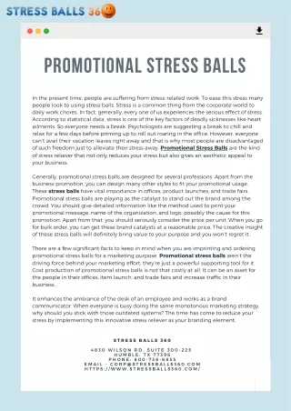 Promotional Stress Balls - Stressballs360