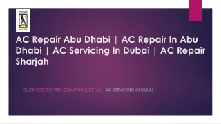 AC Repair Abu Dhabi | AC Repair In Abu Dhabi | AC Servicing In Dubai