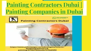 Painting Contractors Dubai | Painting Companies in dubai