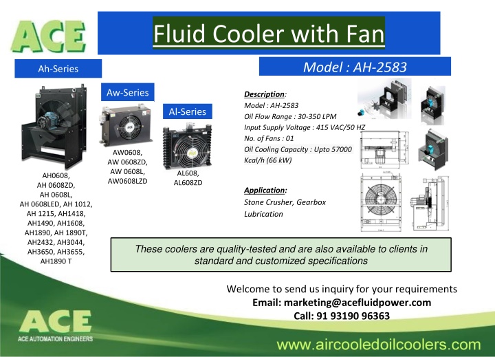 fluid cooler with fan