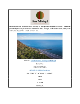 Local Relocation Concierge to Portugal | Movetoportugal.com