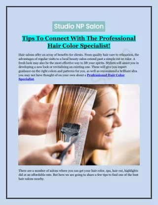 Professional Hair Color Specialist Deer Park | Studio NP Salon
