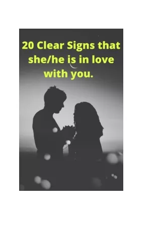 20 Clear sign that she/he is on love with you