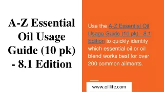 a z essential oil usage guide 10 pk 8 1 edition