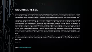 favorite live sex