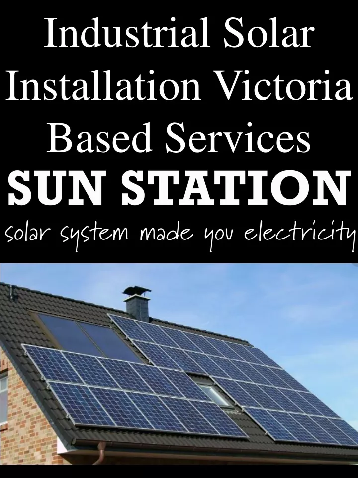 industrial solar installation victoria based services