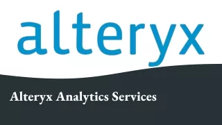 Alteryx Analytics Services